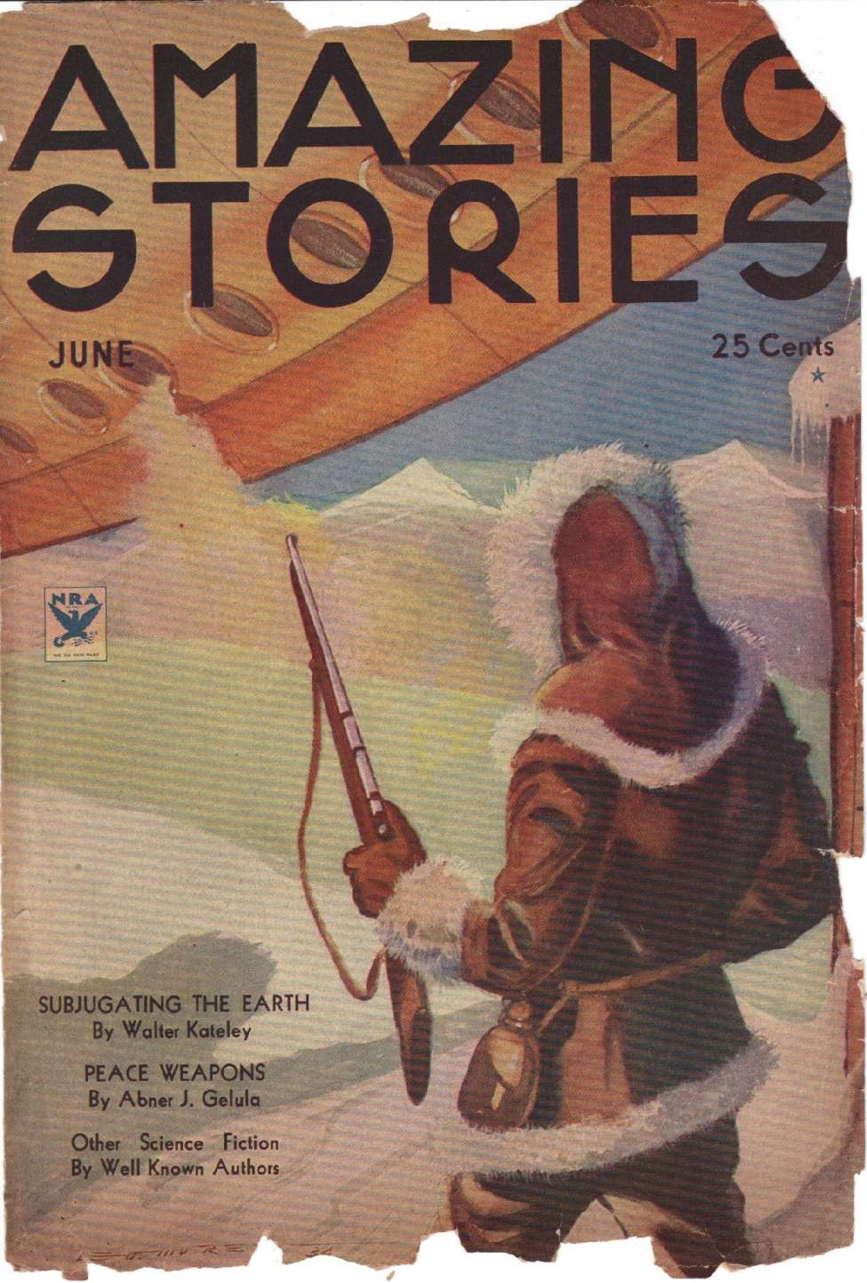 Book Cover For Amazing Stories v9 2 - Subjugating the Earth - Walter Kateley