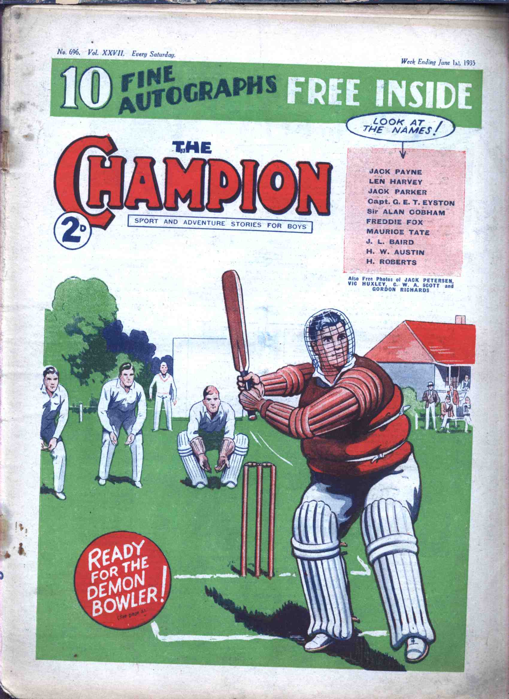Comic Book Cover For The Champion 696