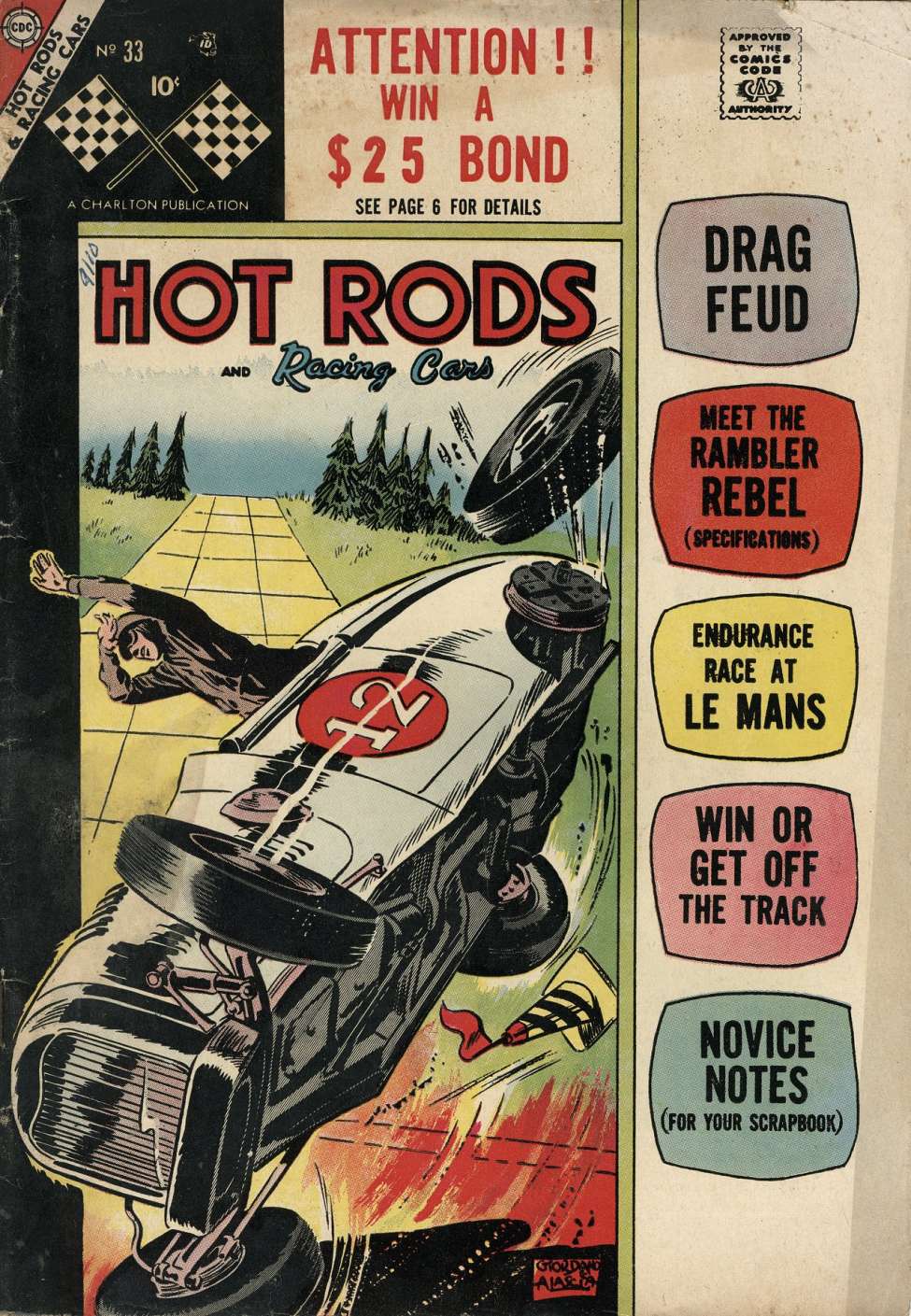 Comic Book Cover For Hot Rods and Racing Cars 33 - Version 2