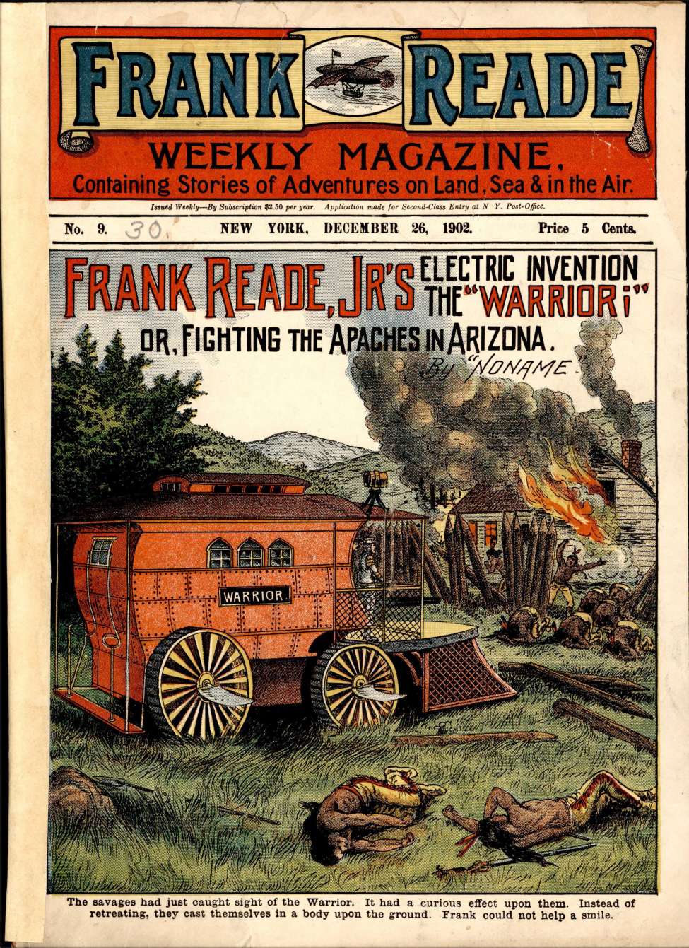 Book Cover For v1 9 - Frank Reade, Jr's Electric Invention the Warrior