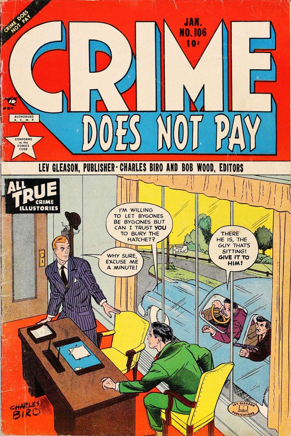 Comic Book Cover For Crime Does Not Pay 106 - Version 2