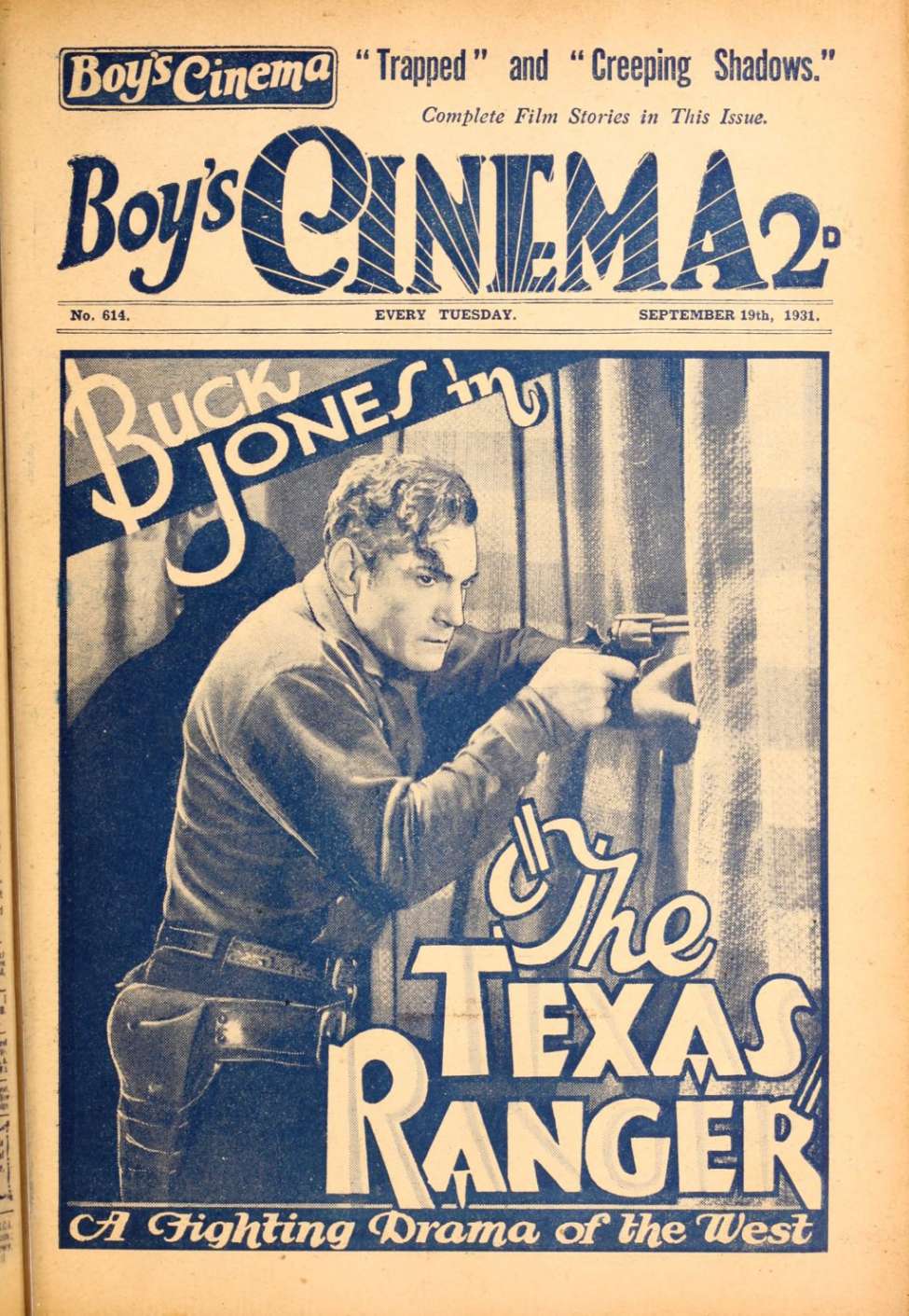 Book Cover For Boy's Cinema 614 - The Texas Ranger - Buck Jones