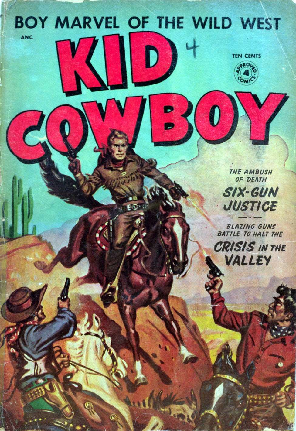 Comic Book Cover For Approved Comics 4 - Kid Cowboy