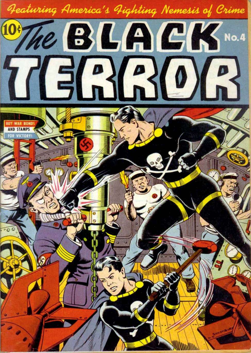 Comic Book Cover For The Black Terror 4 - Version 1