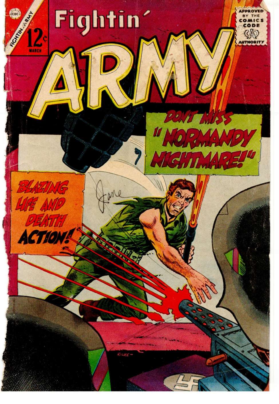 Comic Book Cover For Fightin' Army 67