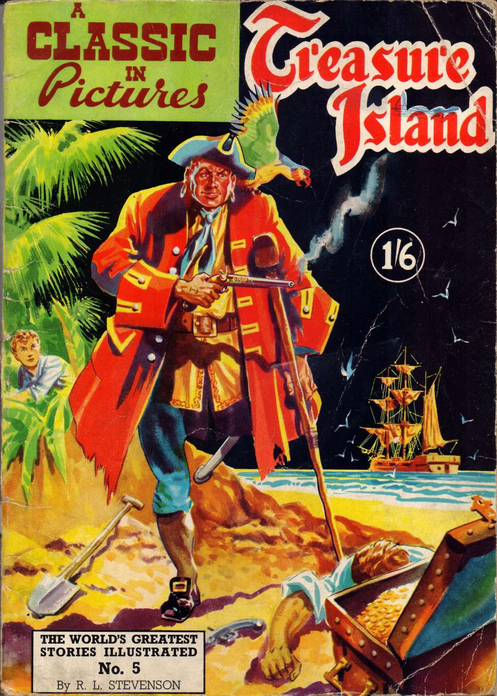 Book Cover For A Classic in Pictures 5 - Treasure Island