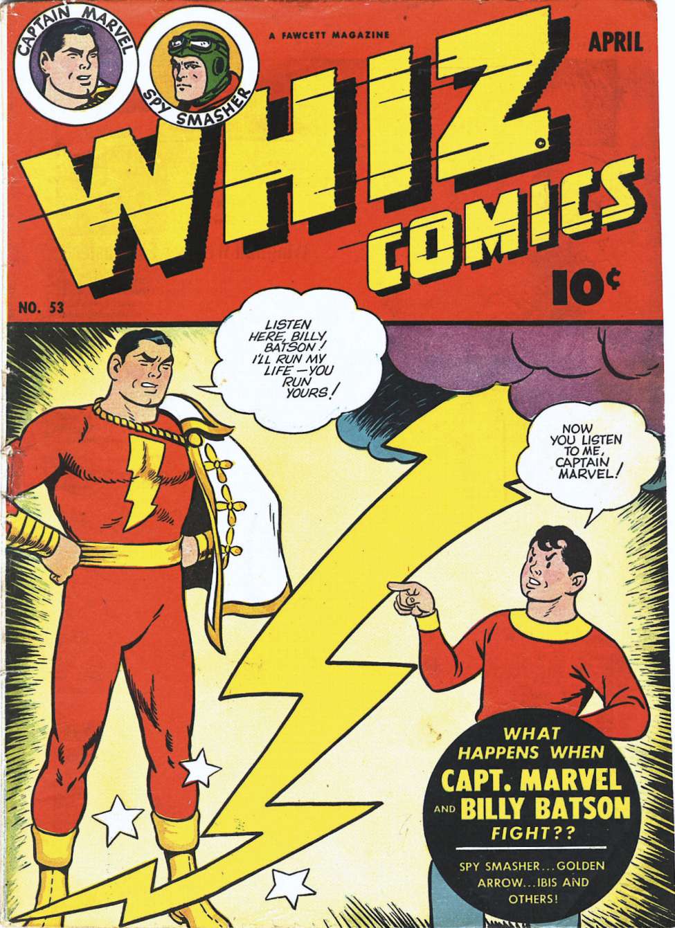 Comic Book Cover For Whiz Comics 53