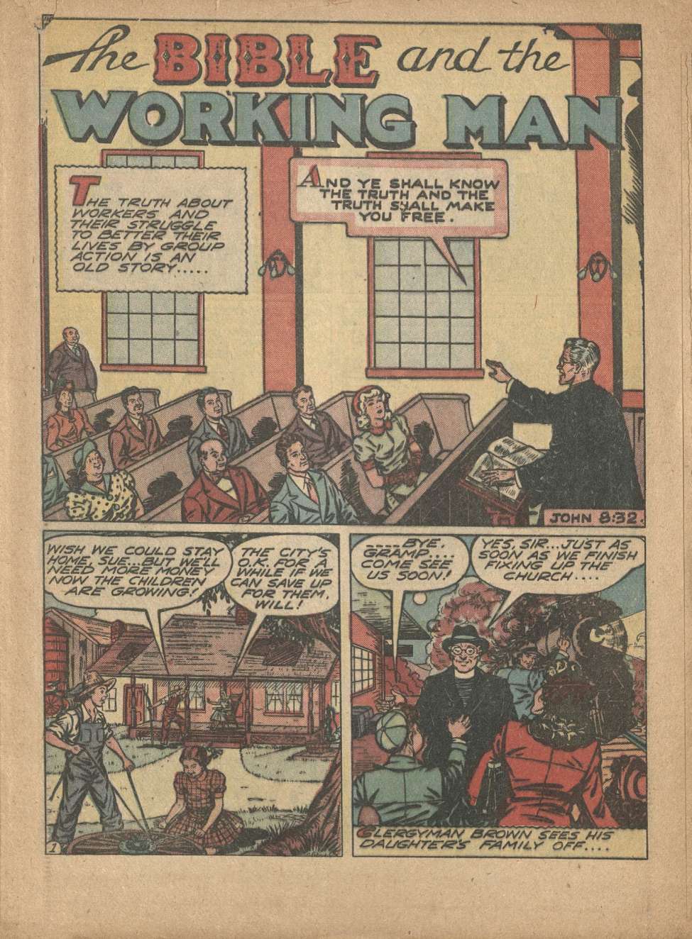 Book Cover For The Bible and the Working Man - Congress of Industrial Organizations