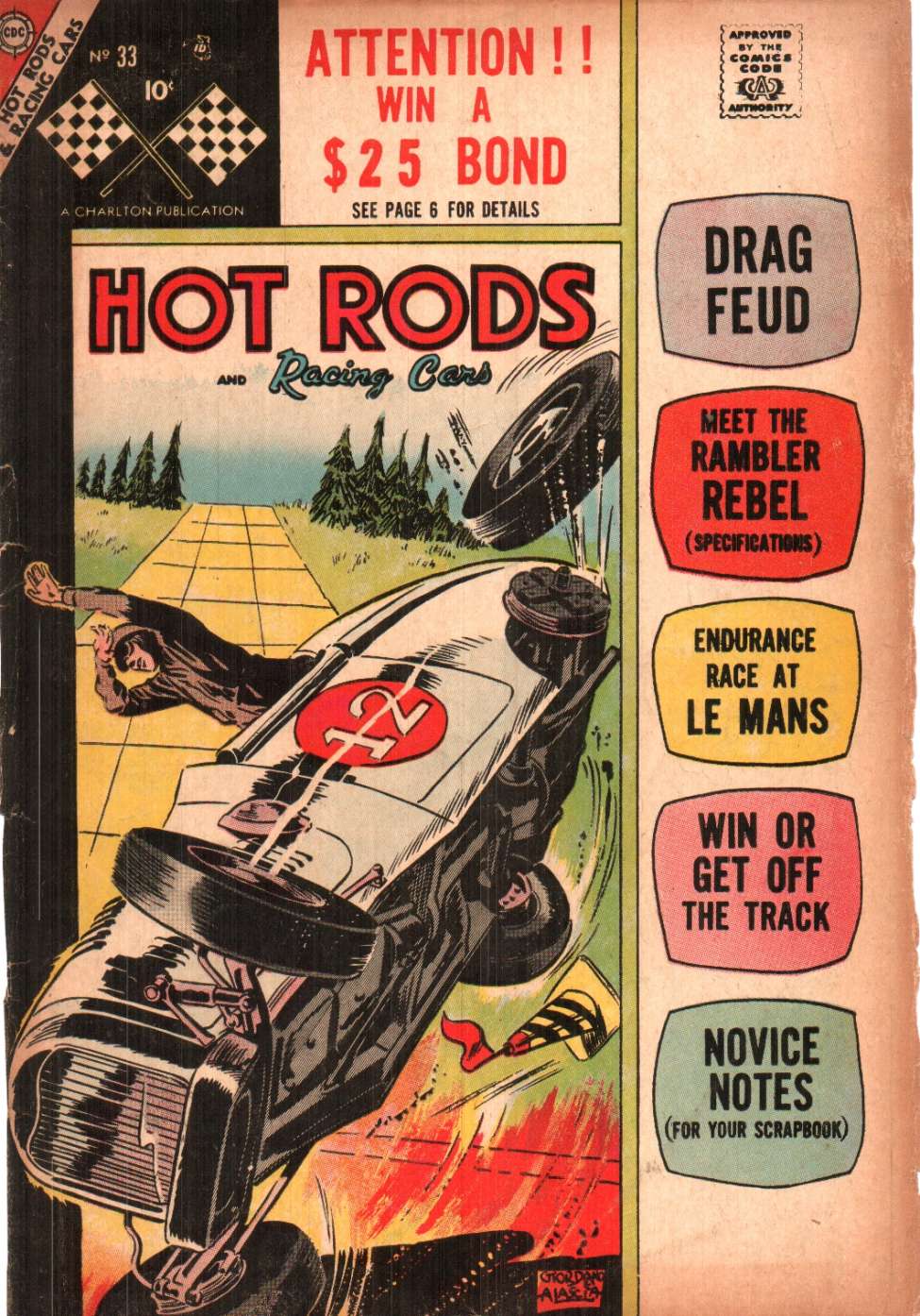 Comic Book Cover For Hot Rods and Racing Cars 33 - Version 1