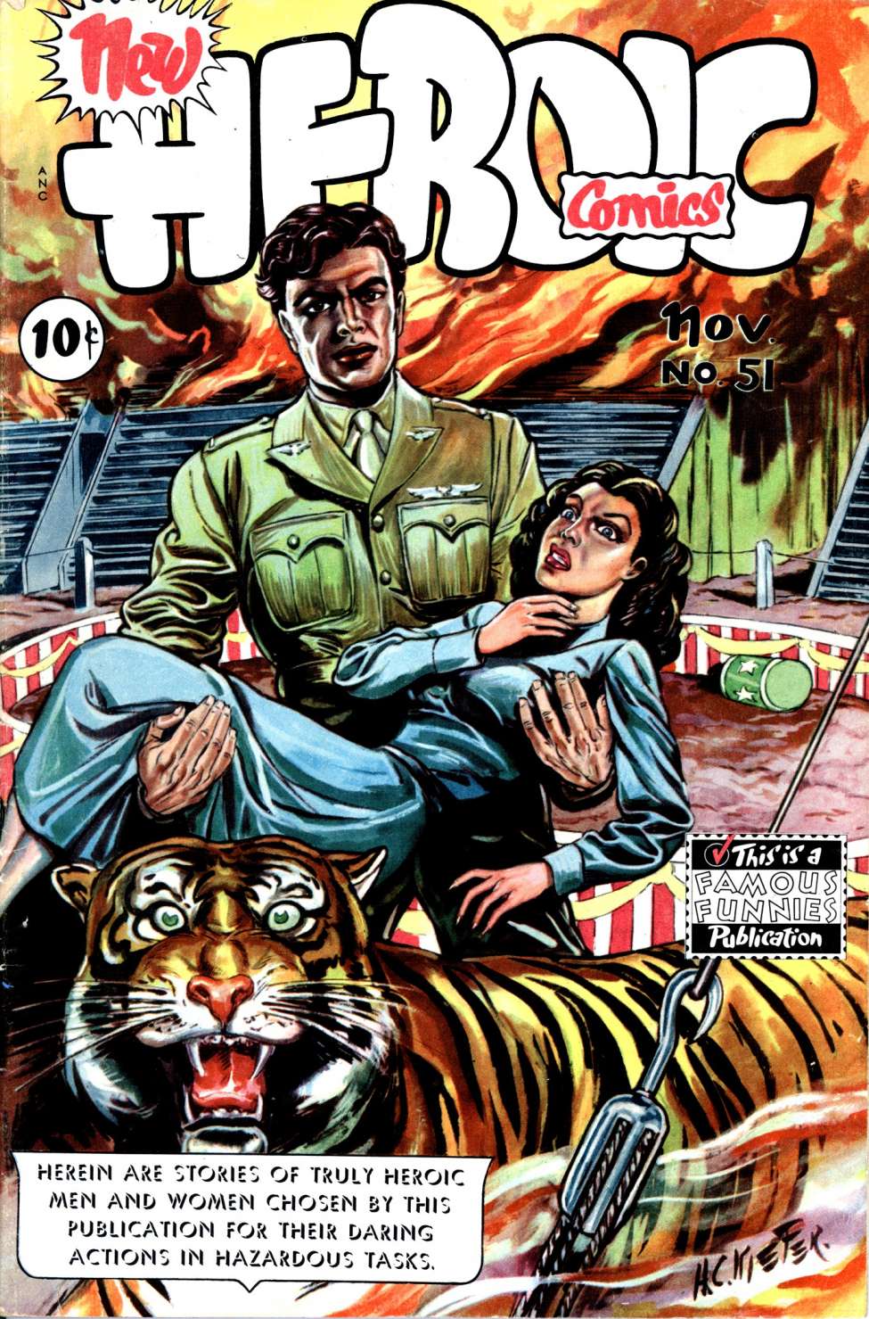 Comic Book Cover For Heroic Comics 51