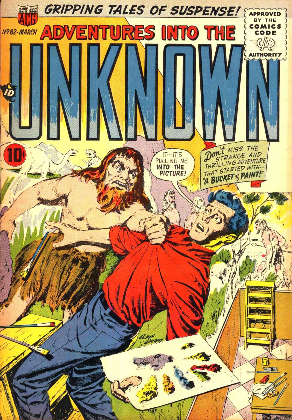 Comic Book Cover For Adventures into the Unknown 82