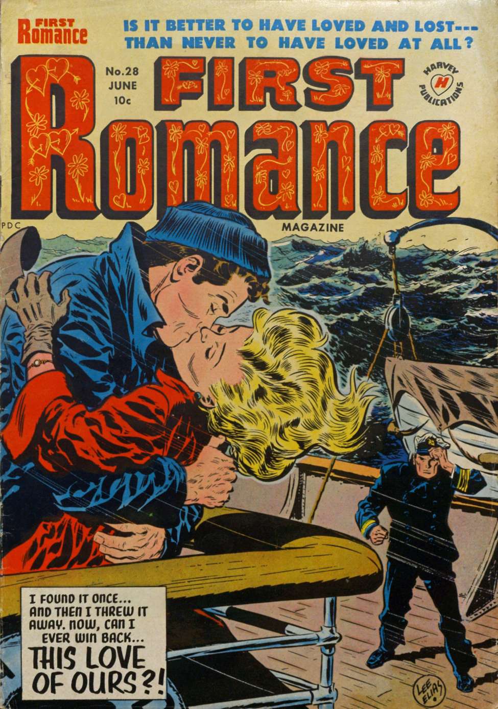 Comic Book Cover For First Romance Magazine 28