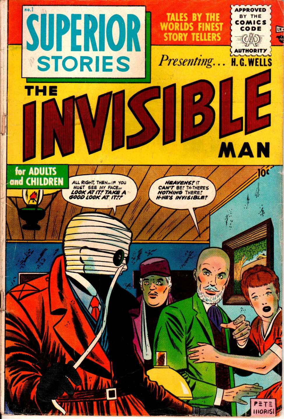 Comic Book Cover For Superior Stories 1 - The Invisible Man