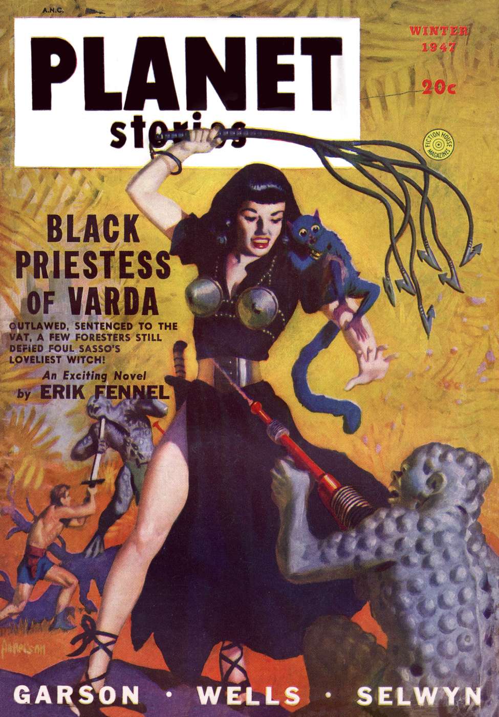 Book Cover For Planet Stories v3 9 - Black Priestess of Varda - Erik Fennel