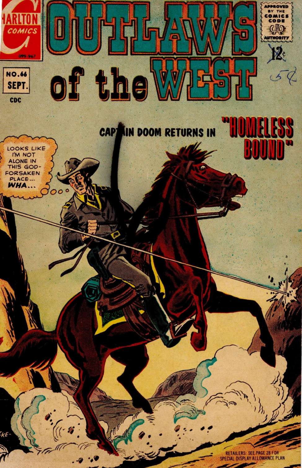 Comic Book Cover For Outlaws of the West 66