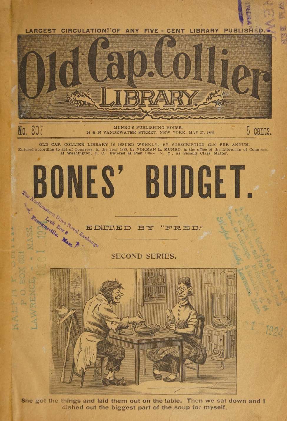 Book Cover For Old Cap. Collier 807 - Bones' Budget