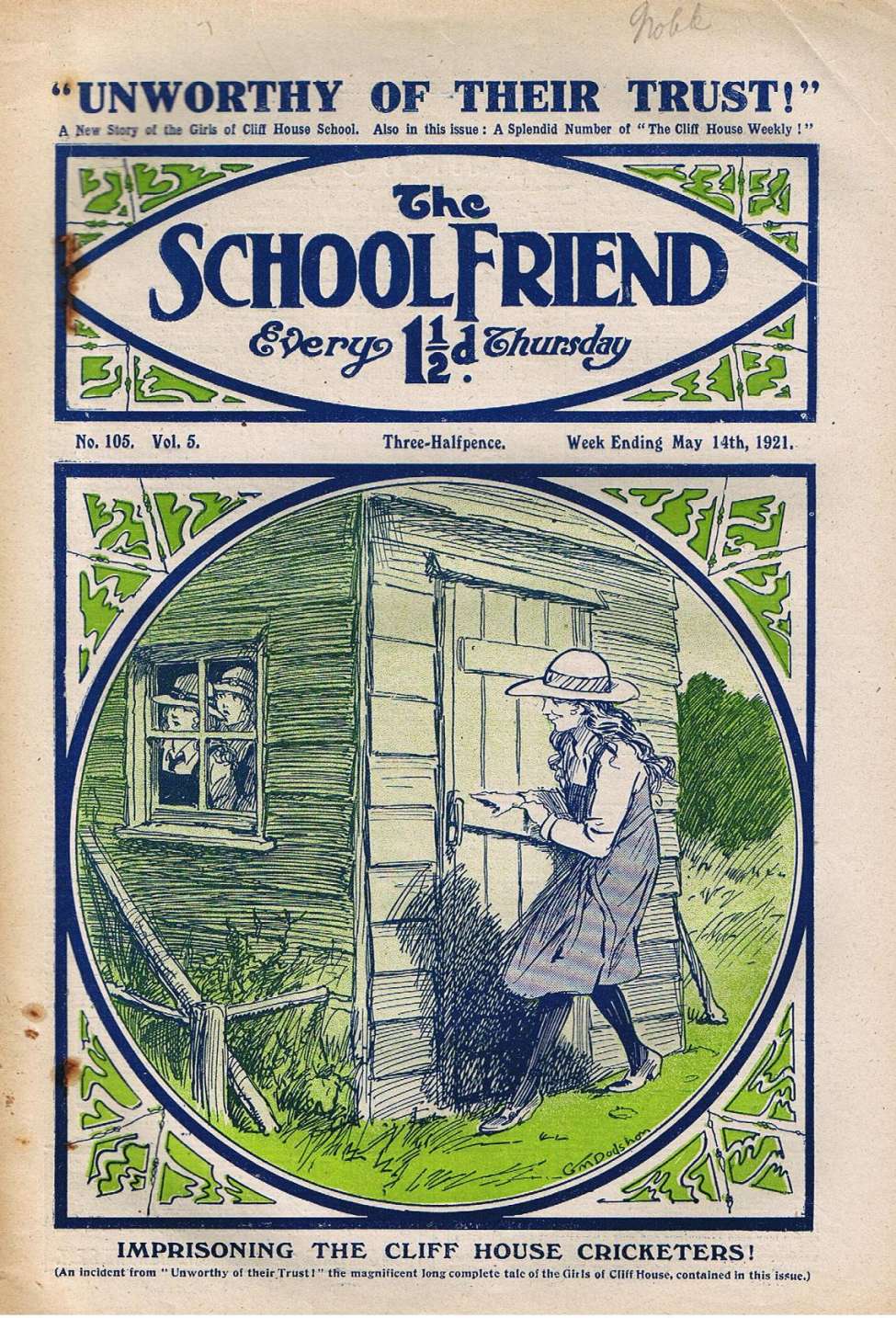 Comic Book Cover For The School Friend 105