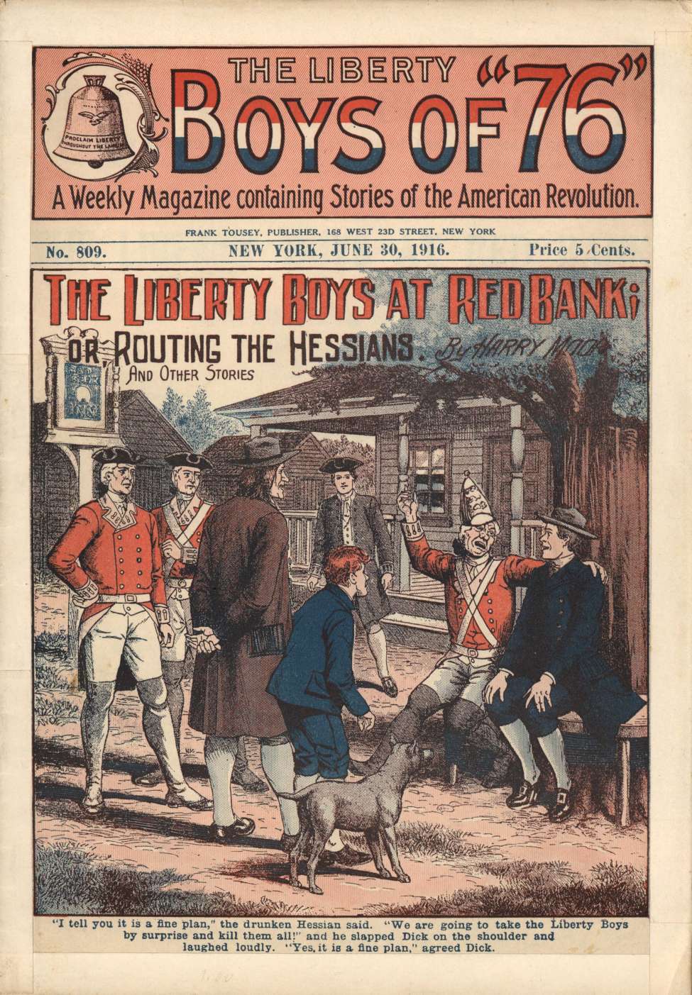 Book Cover For The Liberty Boys of 76 809 - The Liberty Boys at Red Bank