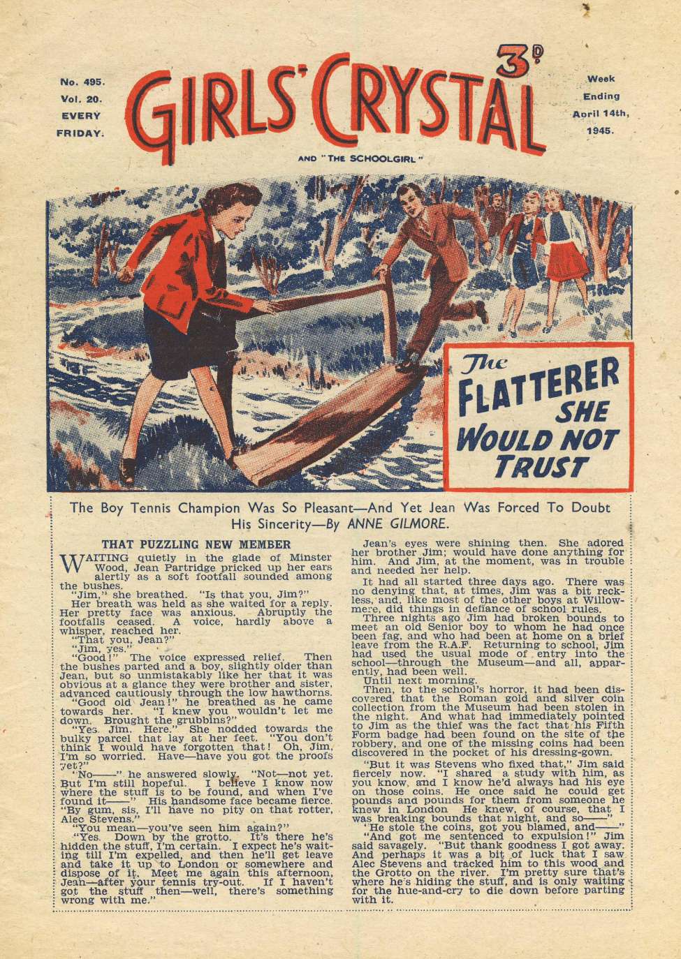 Comic Book Cover For Girls' Crystal 495 - The Flatterer She Would Not Trust
