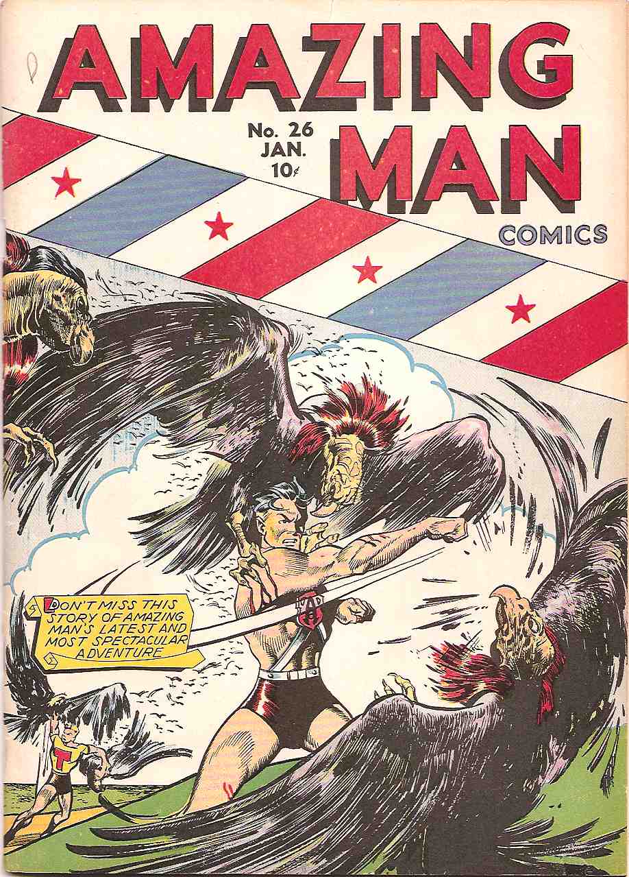 Comic Book Cover For Amazing Man Comics 26 - Version 1