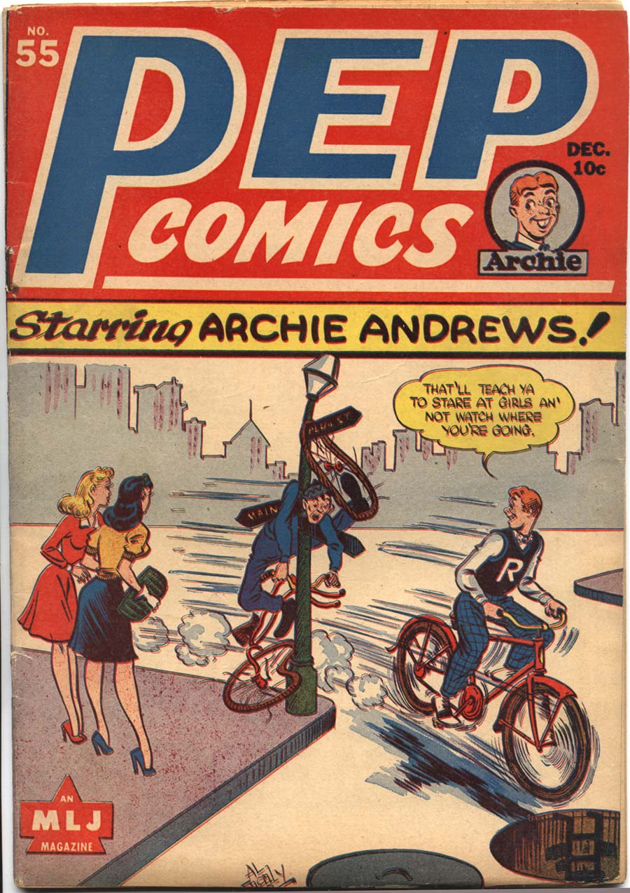 Comic Book Cover For Pep Comics 55