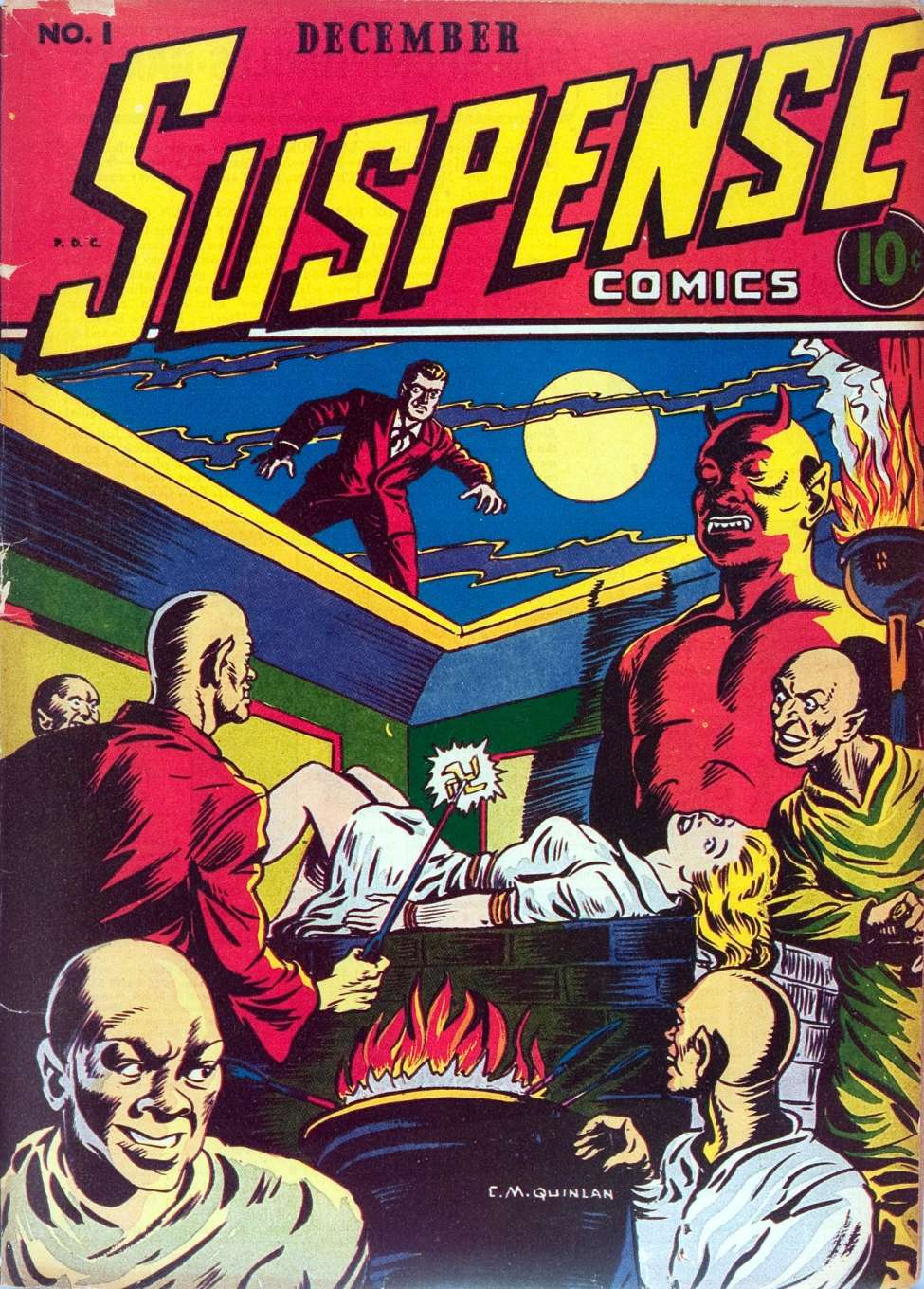 Comic Book Cover For Suspense Comics 1