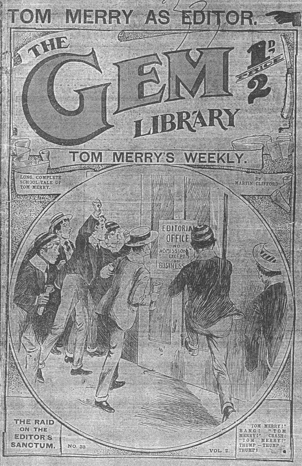 Book Cover For The Gem v1 33 - Tom Merry’s Weekly