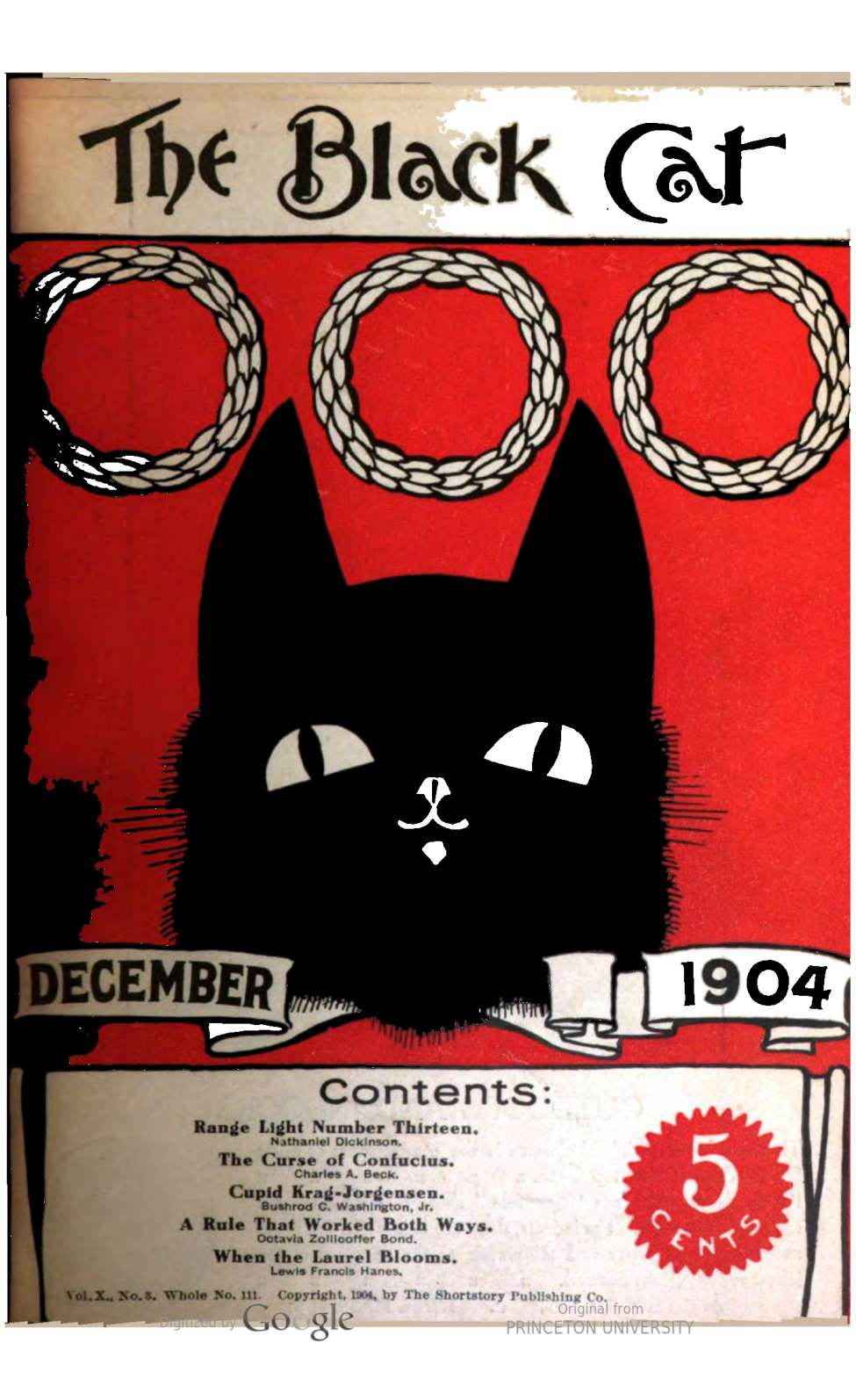 Book Cover For The Black Cat v10 3 - Range Light Number Thirteen - Nathaniel Dickinson