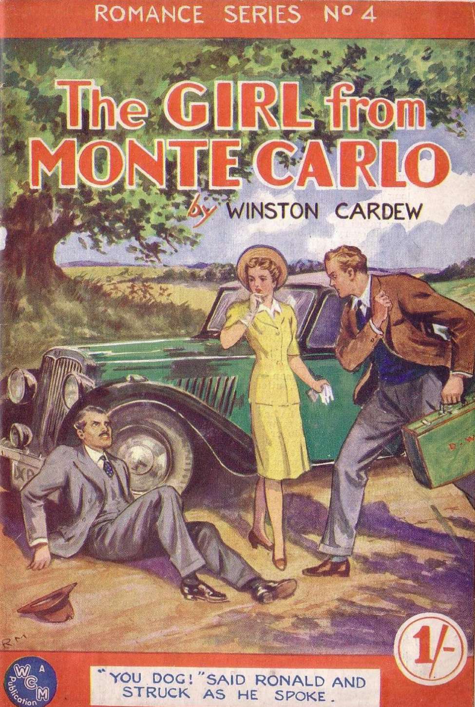 Comic Book Cover For Romance Series 4 The Girl From Monte Carlo