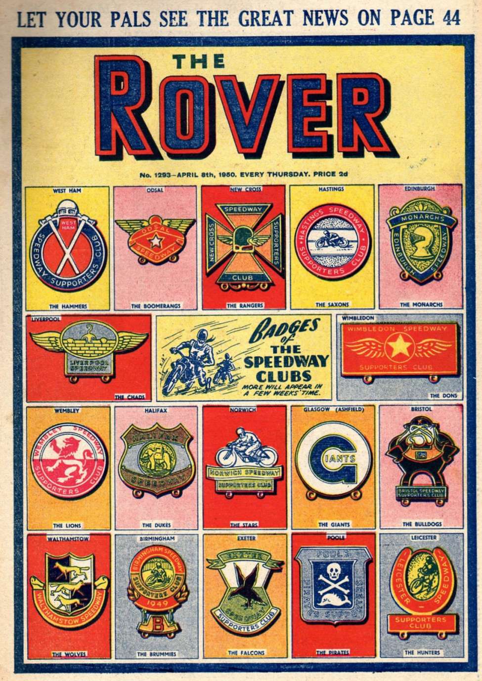 Comic Book Cover For The Rover 1293