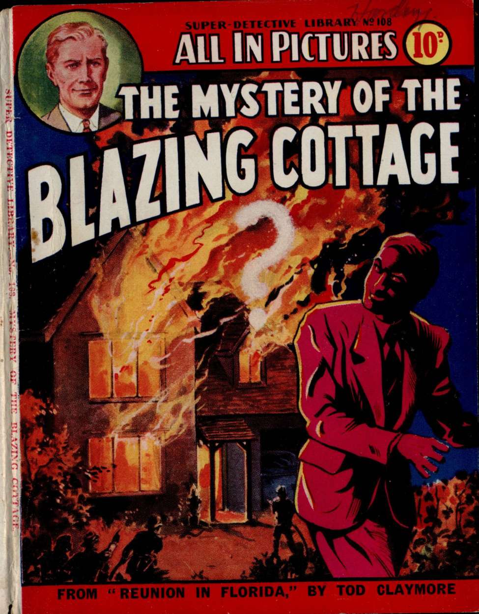 Book Cover For Super Detective Library 108 - The Mystery of the Blazing Cottage