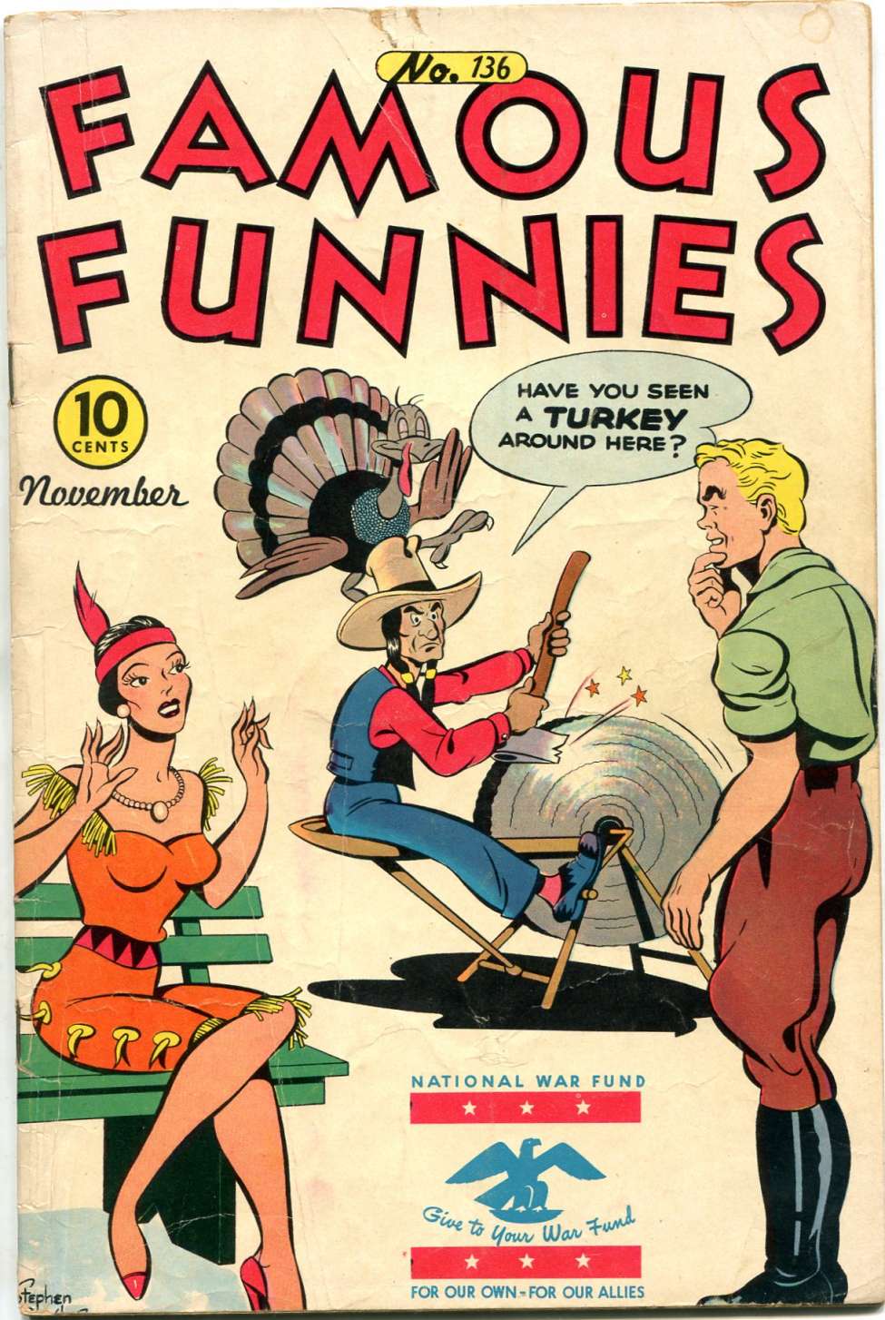 Comic Book Cover For Famous Funnies 136