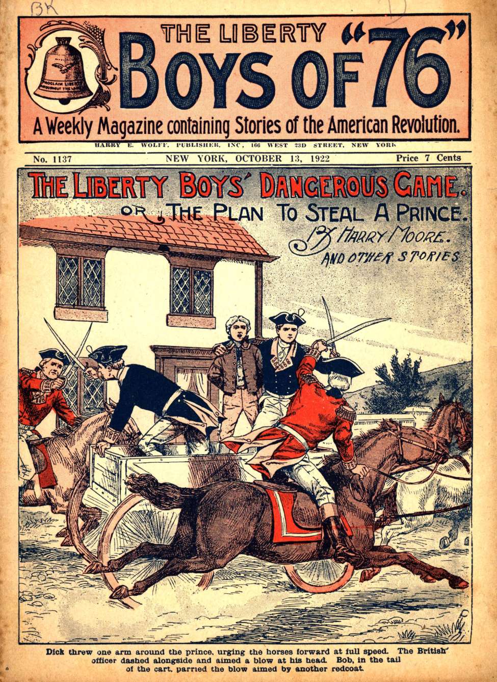 Book Cover For The Liberty Boys of 76 1137 - The Liberty Boys' Dangerous Game
