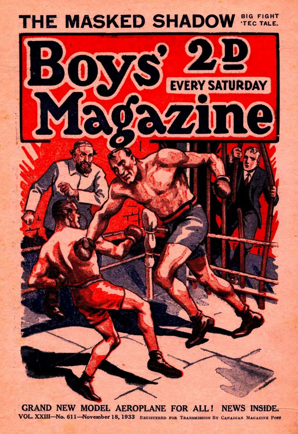 Comic Book Cover For Boys' Magazine 611