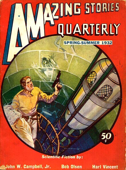 Book Cover For Amazing Stories Quarterly v5 2 - Invaders From the Infinite - John W. Campbell, Jr.