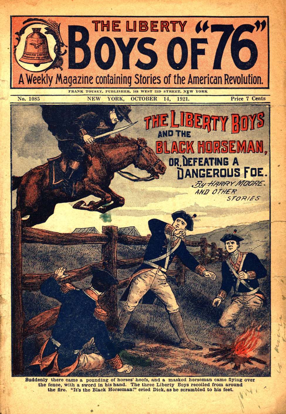 Book Cover For The Liberty Boys of 76 1085 - The Liberty Boys and the Black Horseman