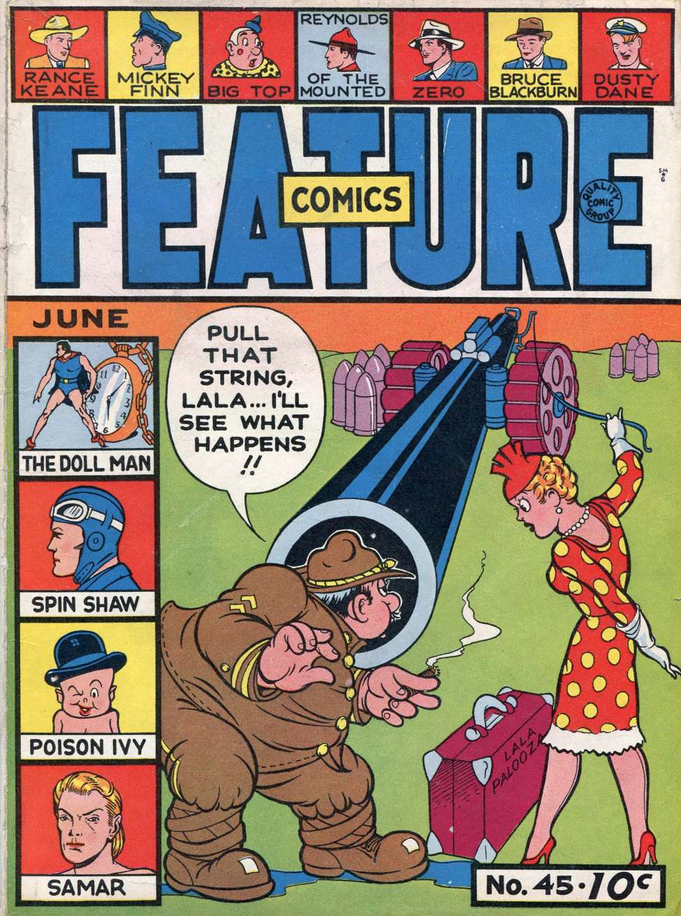 Comic Book Cover For Feature Comics 45