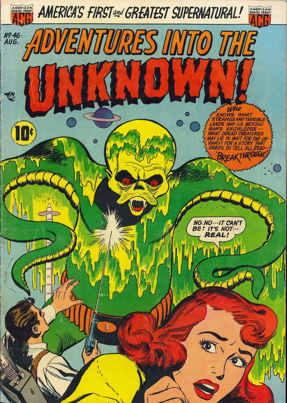 Comic Book Cover For Adventures into the Unknown 46