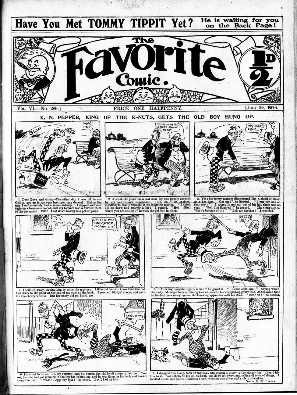 Comic Book Cover For The Favorite Comic 289
