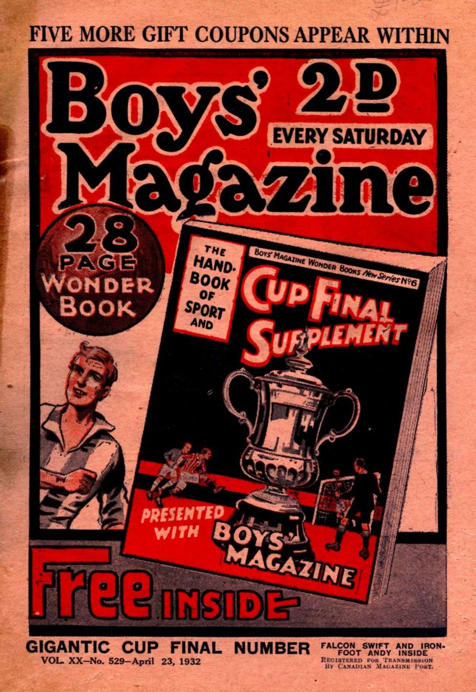 Comic Book Cover For Boys' Magazine 529
