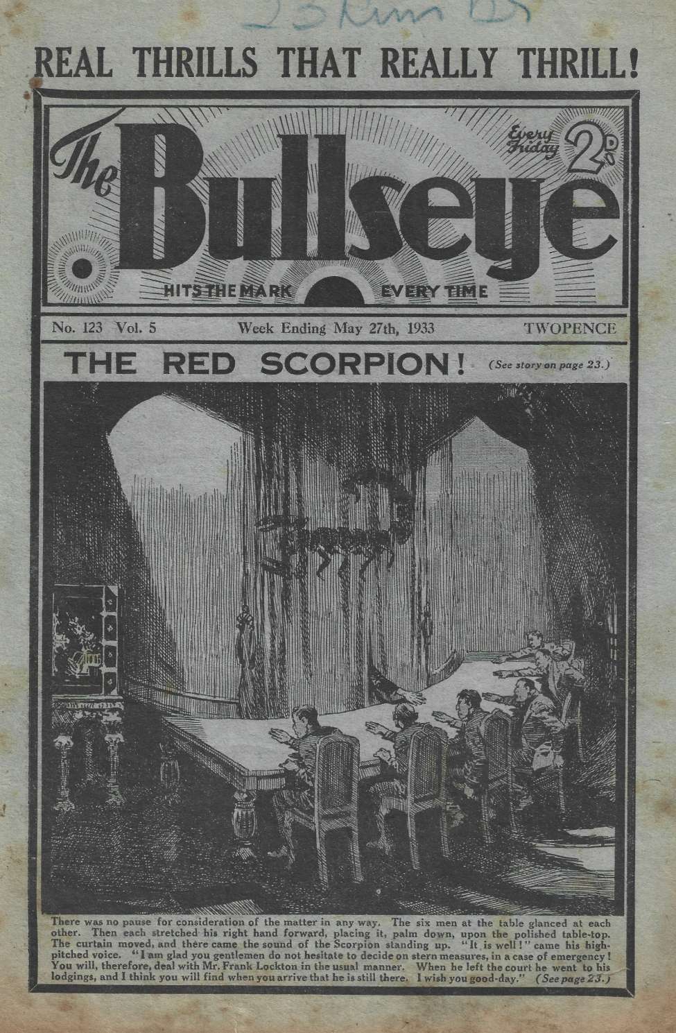 Book Cover For The Bullseye v5 123 - The Red Scorpion!