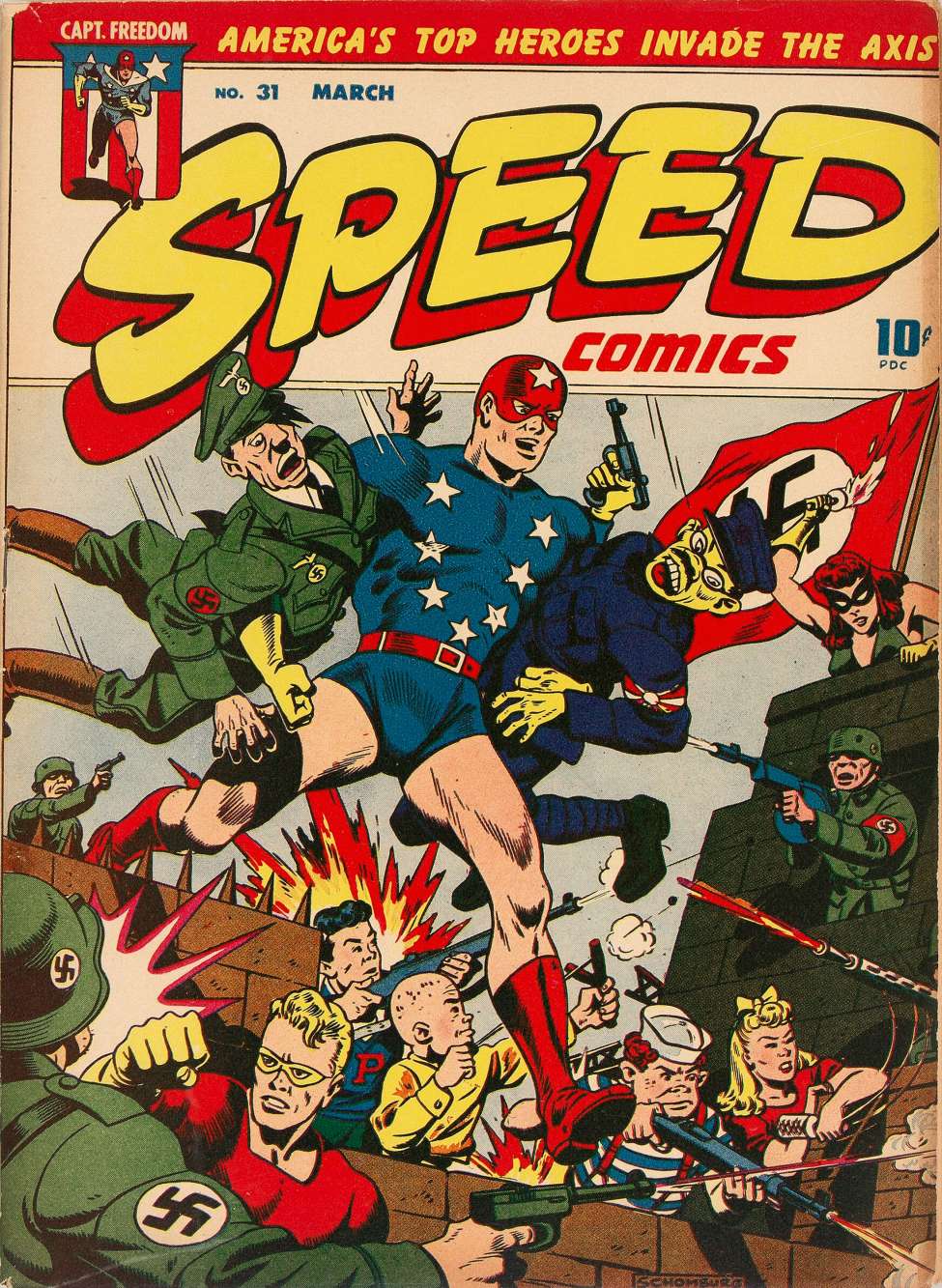 Comic Book Cover For Speed Comics 31 - Version 2