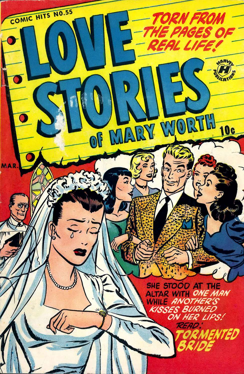 Comic Book Cover For Harvey Comics Hits 55 - Love Stories of Mary Worth