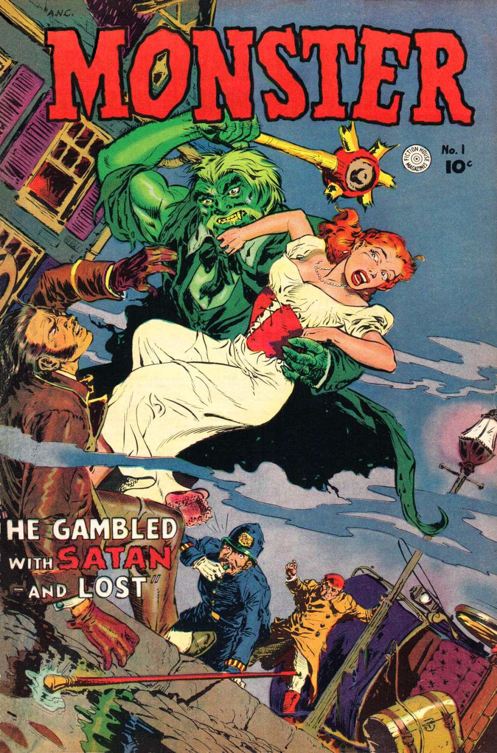 Comic Book Cover For Monster 1