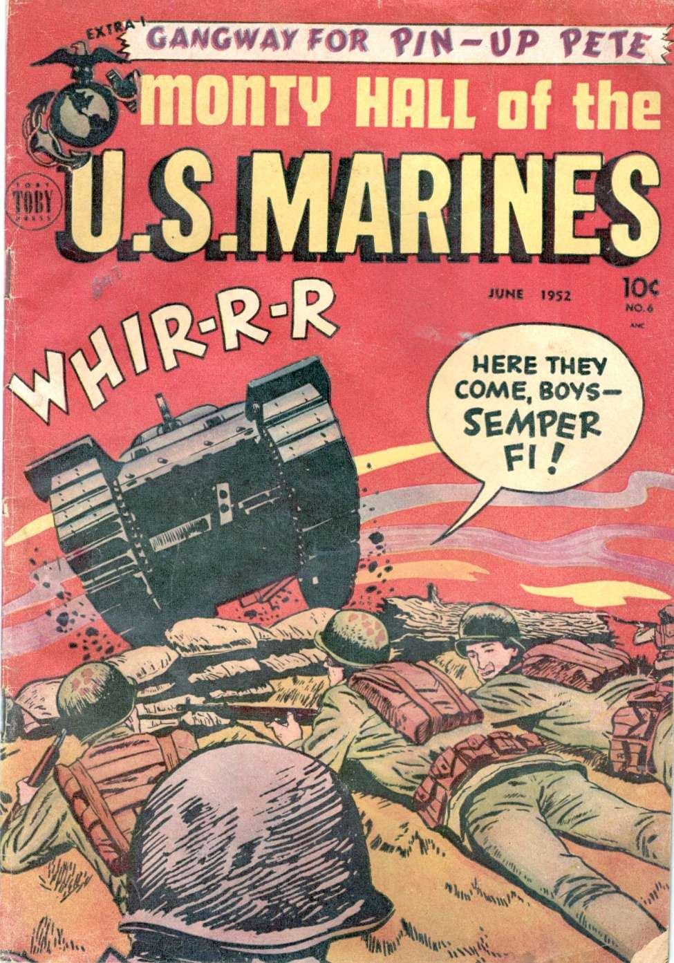 Comic Book Cover For Monty Hall of the U.S. Marines 6