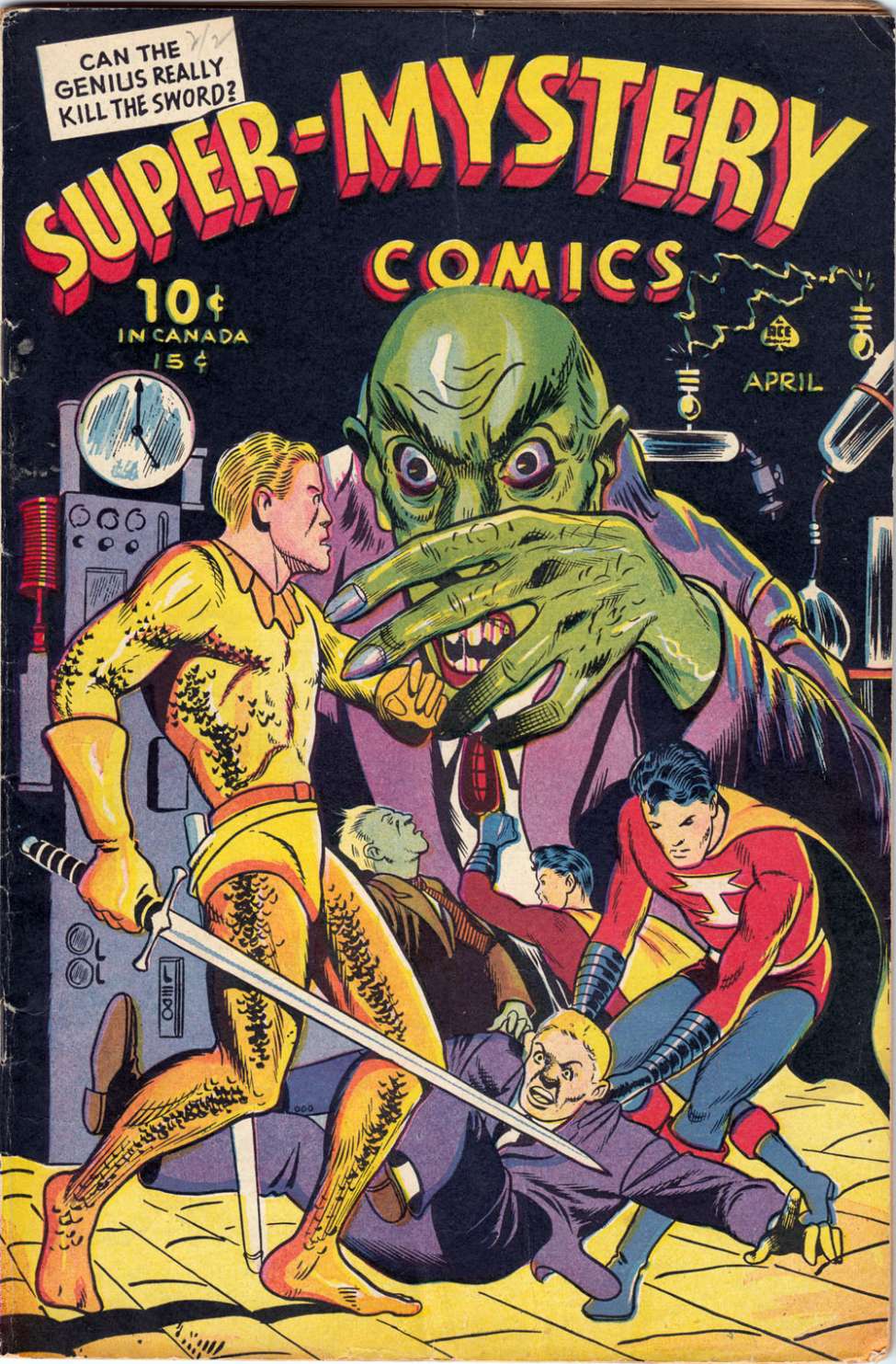Comic Book Cover For Super-Mystery Comics v4 6 (alt) - Version 2