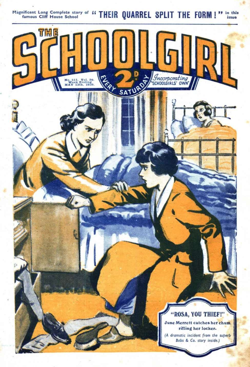 Comic Book Cover For The Schoolgirl 511