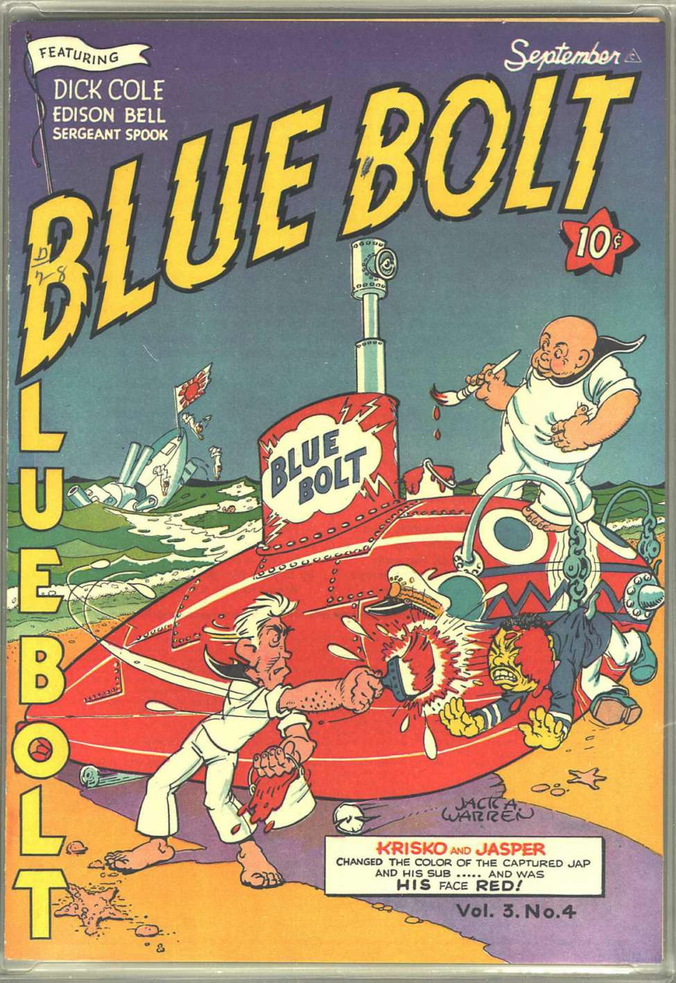 Comic Book Cover For Blue Bolt v3 4 - Version 1