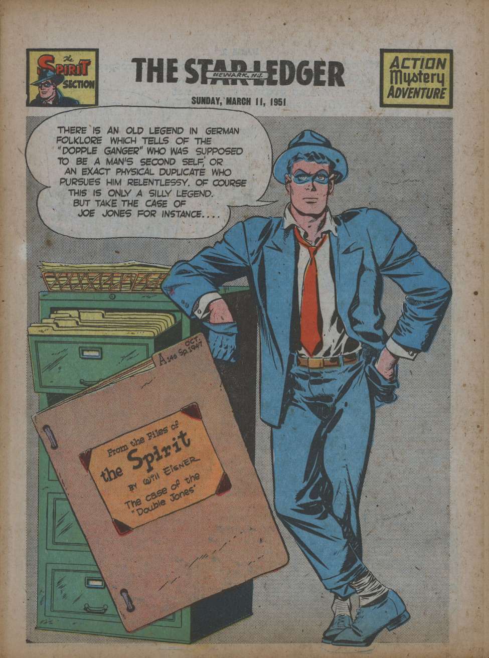 Comic Book Cover For The Spirit (1951-03-11) - Star-Ledger