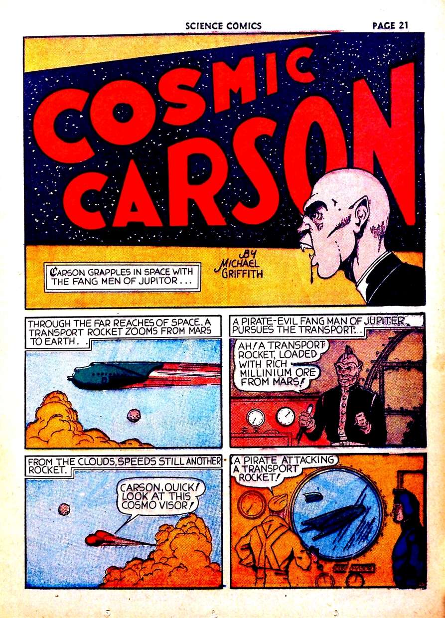 Comic Book Cover For Cosmic Carson Compilation